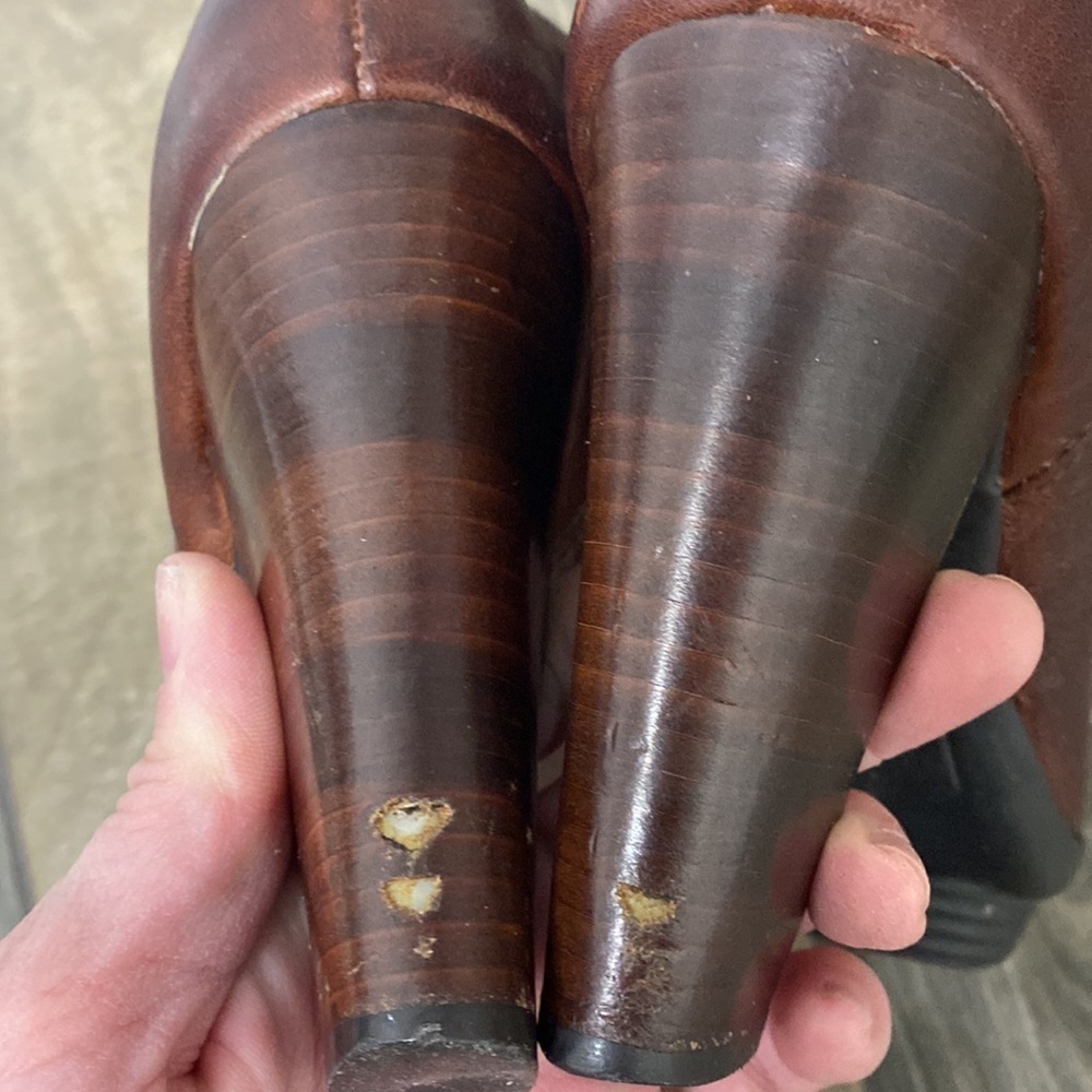 Frye Mimi scrunch boot all leather brown size 6.5 M. - Picture 14 of 16